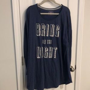 “Bring on the night” navy night gown